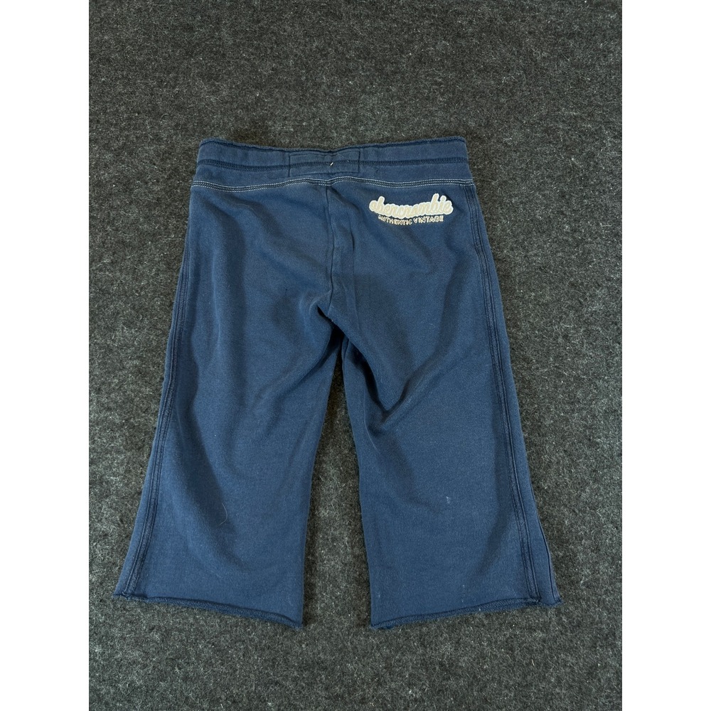 Vintage Y2K Abercrombie Authentic Cropped Sweatpants Womens Medium Blue Terry
